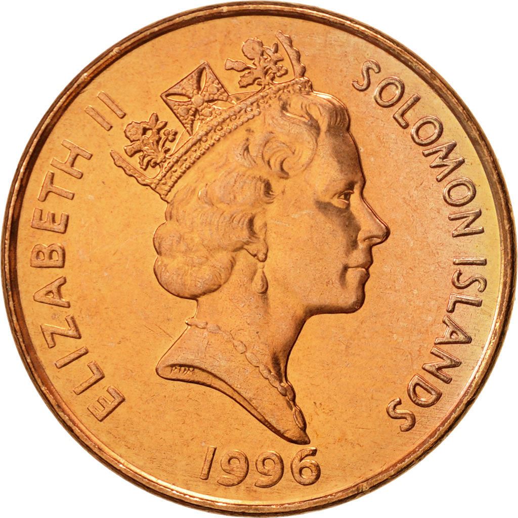 Salomonøerne | 2 Cents Mønt | Elizabeth II | Ørnens Ånd | Km:25 | 1987 - 2006