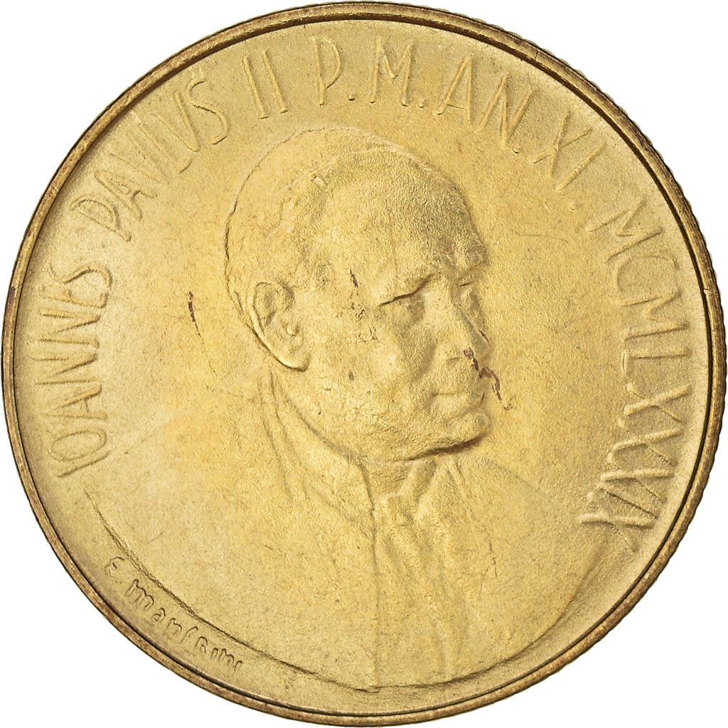 Vatikanstaten | 200 Lire-mønt | Johannes Paul II | Km:217 | 1989