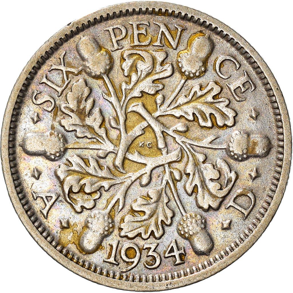 United Kingdom | 6 Pence Coin | George V | KM:832 | 1927 - 1936