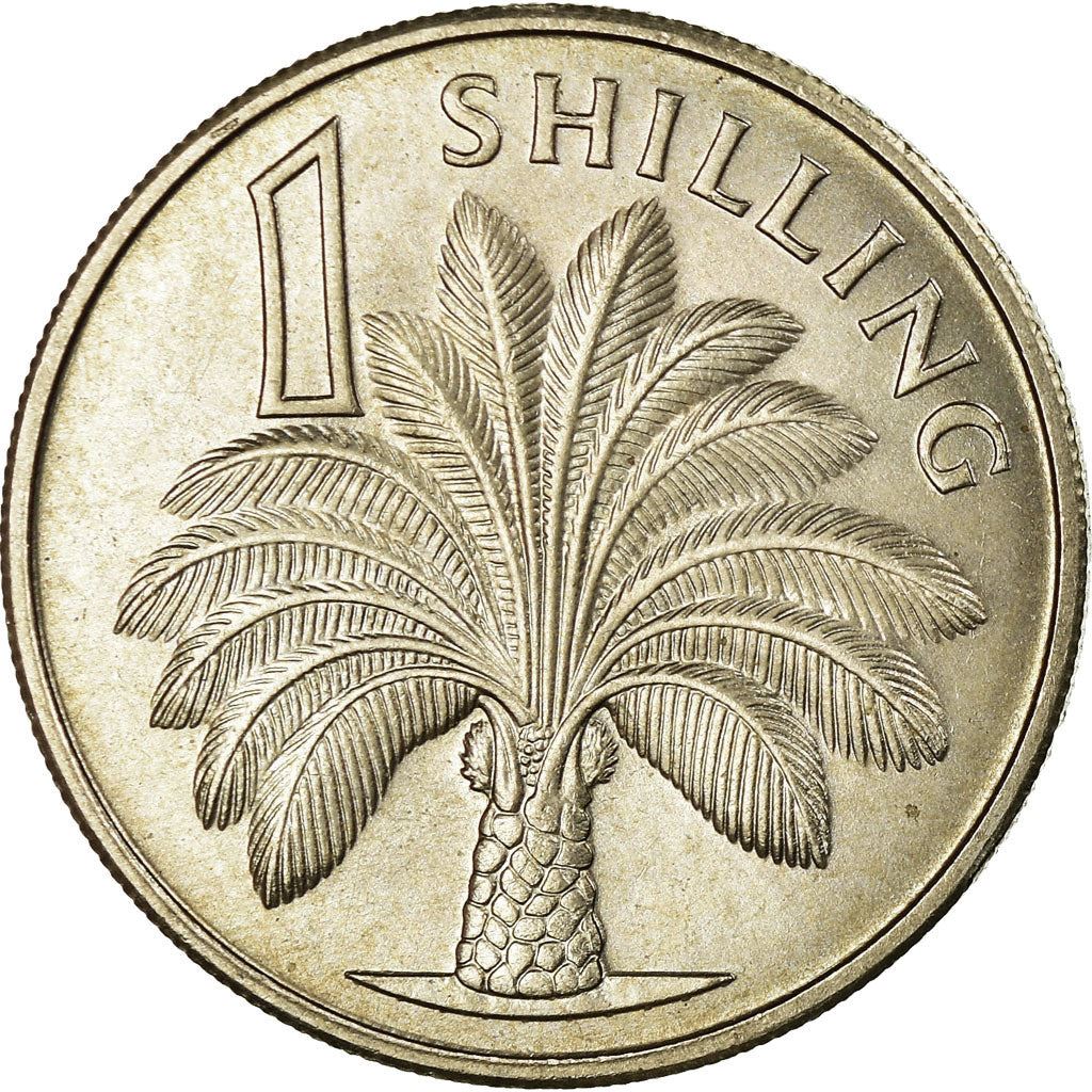 The Gambia | 1 Shilling Coin | Oil palm | Km:4 | 1966