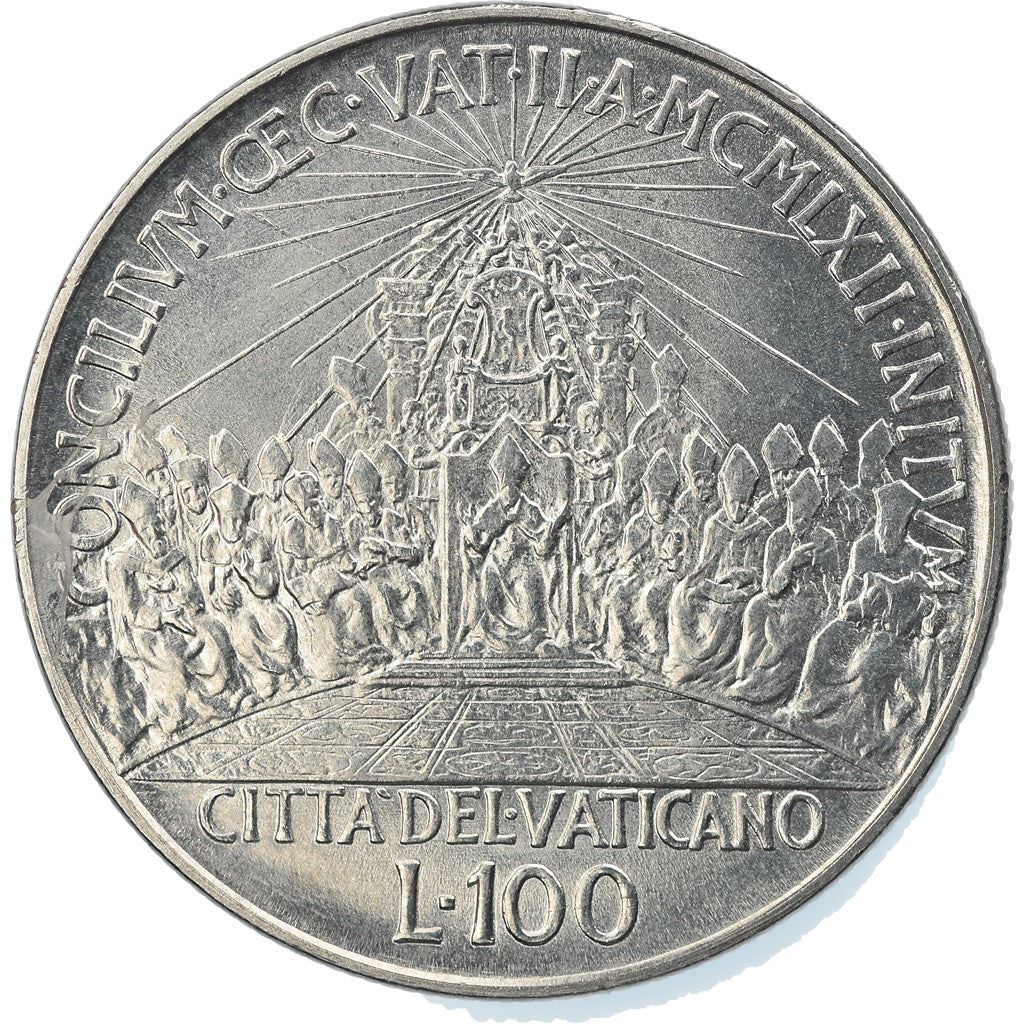 Vatican City | 100 Lire Coin | Second Vatican Council | Km:73 | 1962