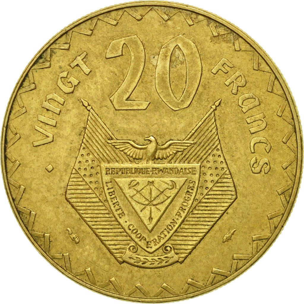Rwanda | 20 Francs Coin | Banana Tree | Km:15 | 1977