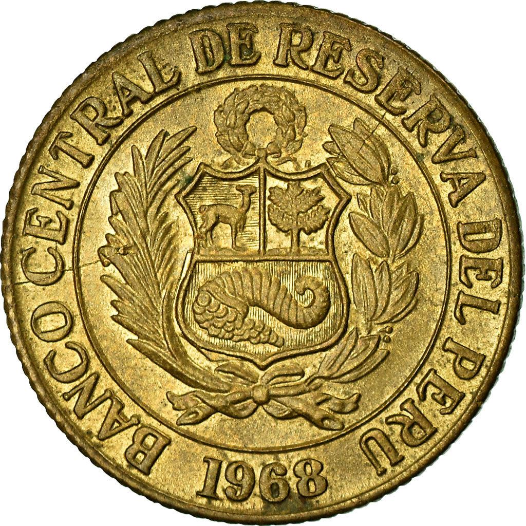 Peru | 25 Centavos Coin | Cantuta flower | Km:246 | 1966 - 1973