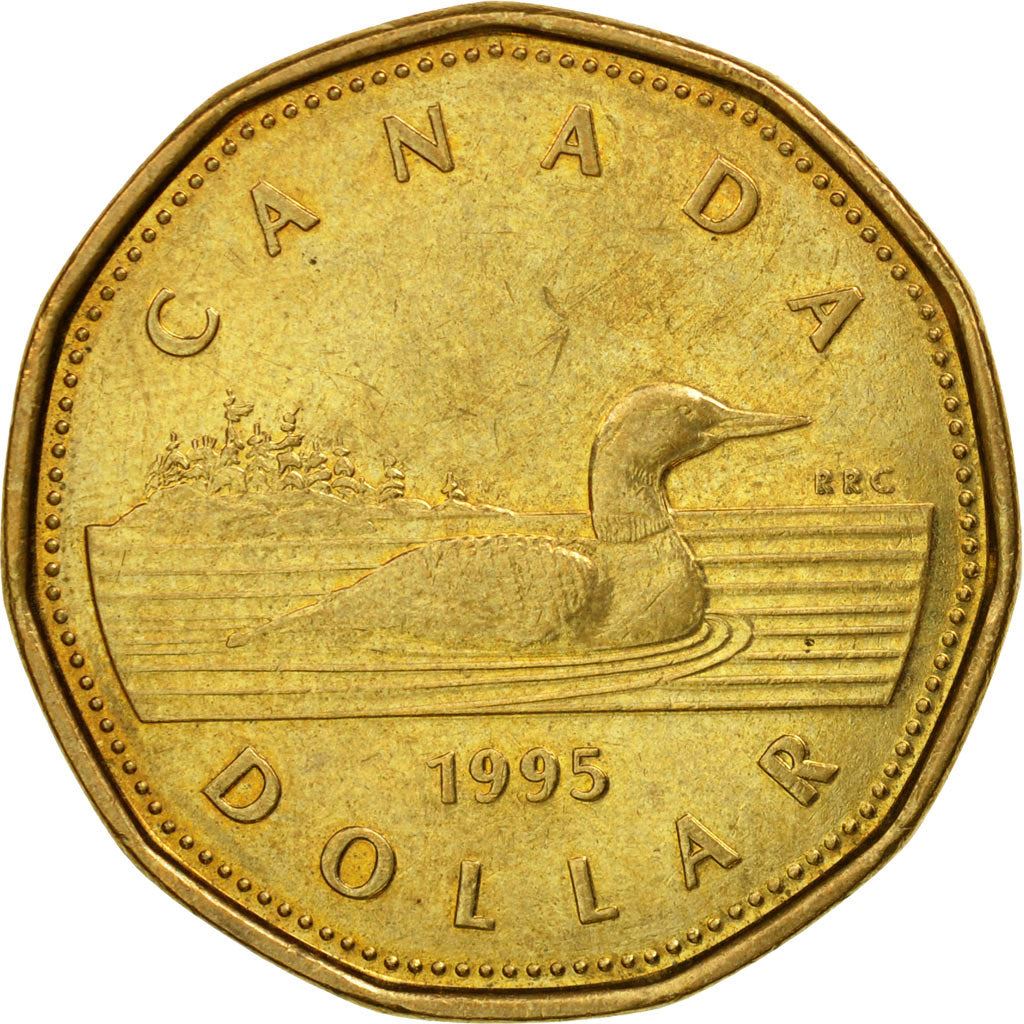 Canada | 1 Dollar Coin | Bronze plated nickel | 3rd portrait | KM:186 | 1990-2003