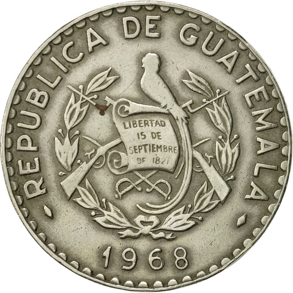 Guatemala | 25 Centavos Coin | Native bust | Km:269 | 1967 - 1970