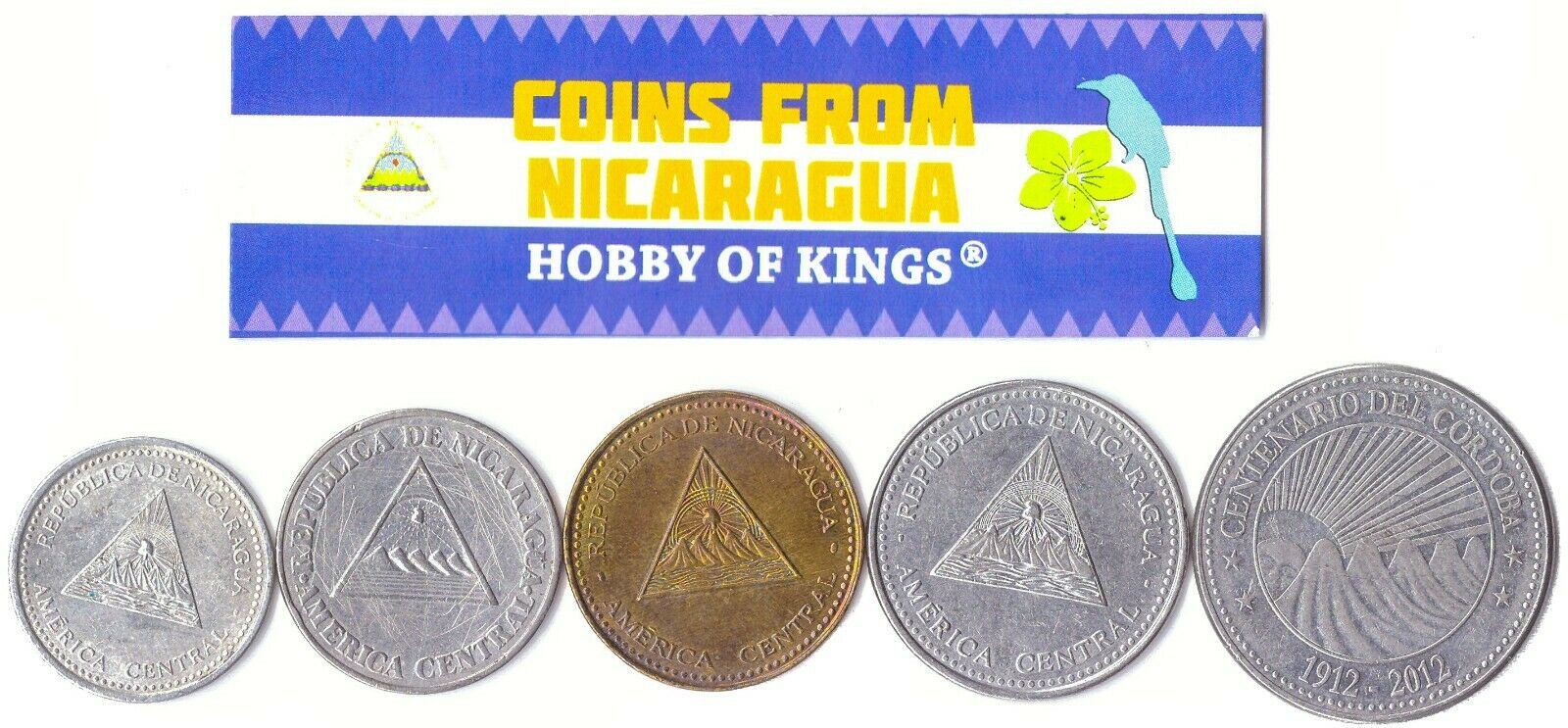 5 Mixed Coins From Nicaragua | 1981 - 2024