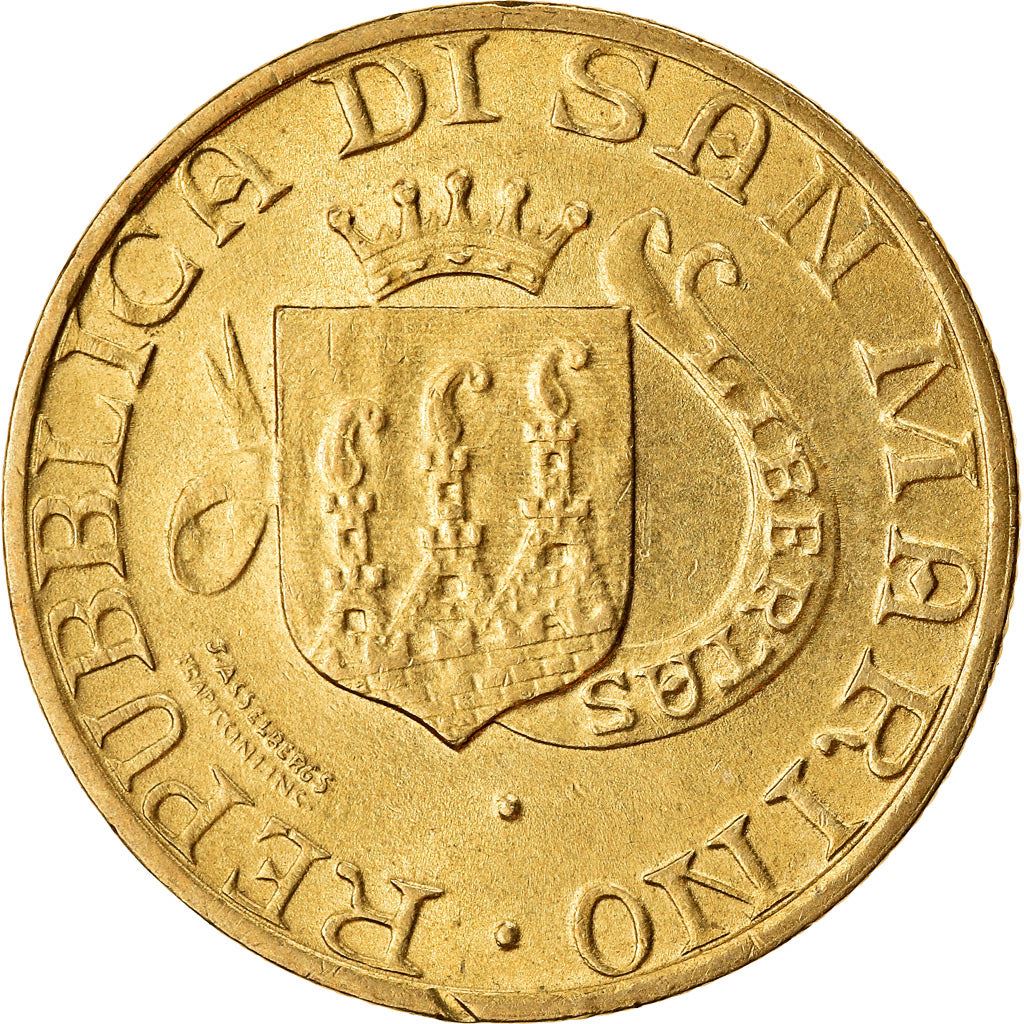 San Marino | 200 Lire Coin | the three hills | Km:238 | 1989