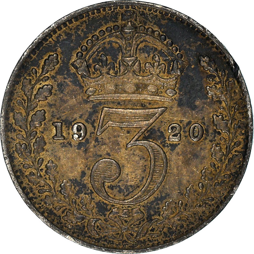United Kingdom | 3 Pence Coin | George V | KM:813a | 1920 - 1927