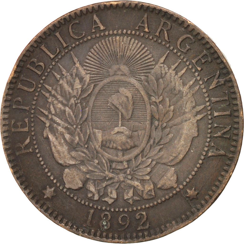 Argentina | 2 Centavos Coin | Phrygian cap | Km:33 | 1882 - 1896