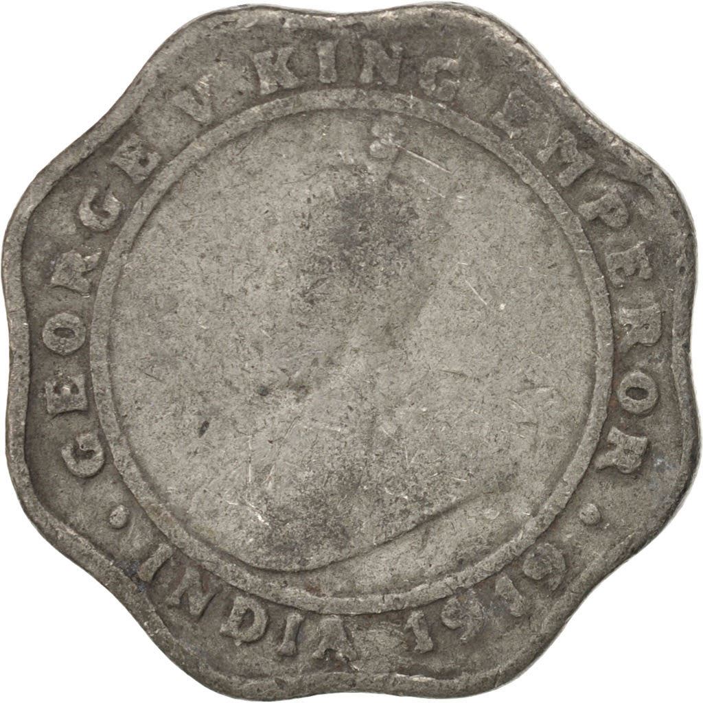 India - British | 4 Annas Coin | King George V | Km:519 | 1919 - 1921
