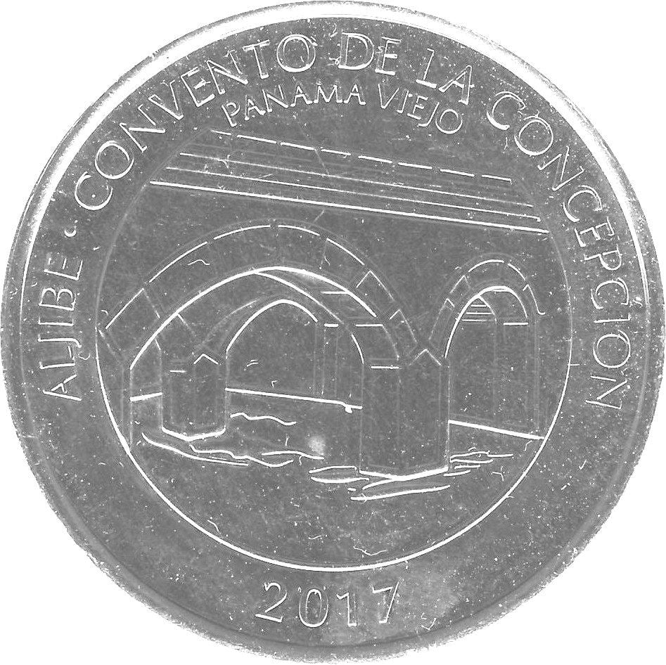 Panama 1/2 Balboa Coin | Convento de la Concepcion Ruins | KM160 | 2017