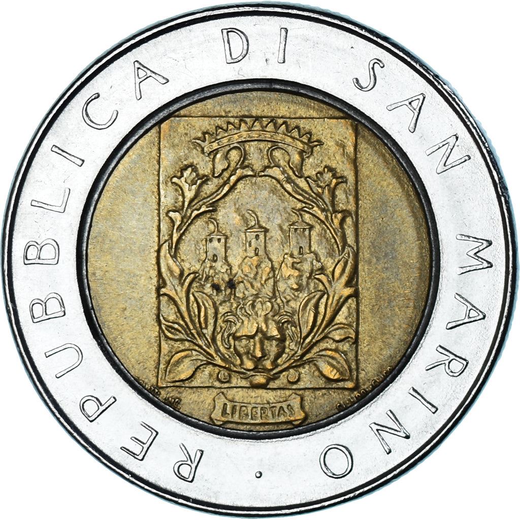 San Marino | 500 Lire Coin | Second tower | Km:226 | 1988