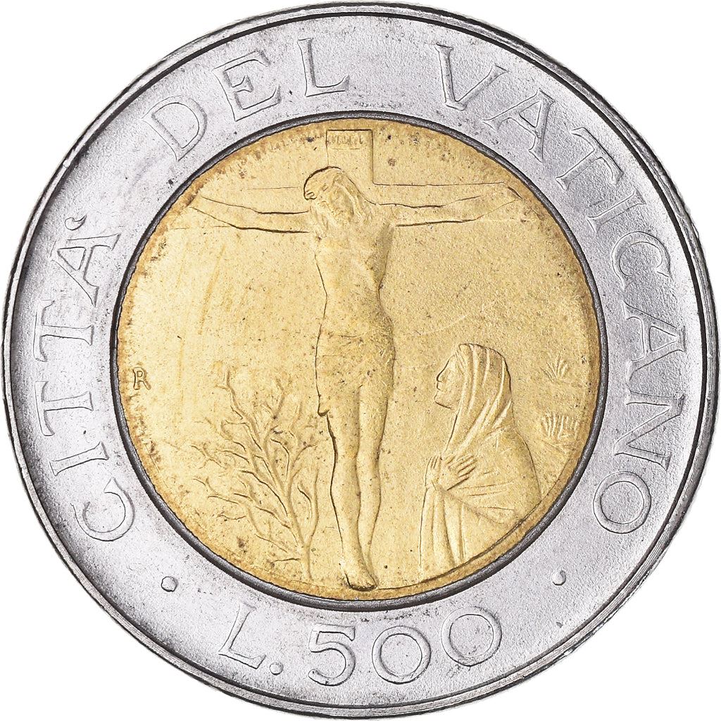 Vatican City | 500 Lire Coin | John Paul II | Km:204 | 1987