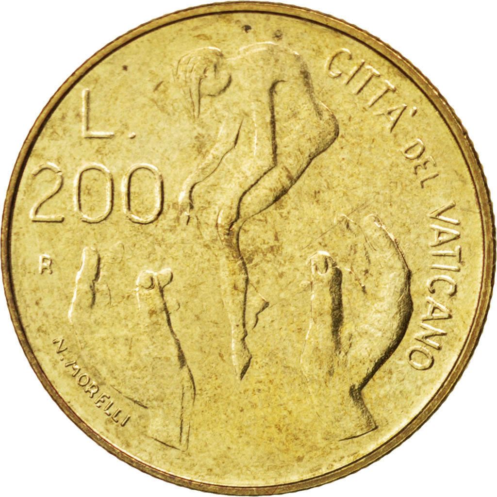 Vatican City | 200 Lire Coin | John Paul II | Km:174 | 1983