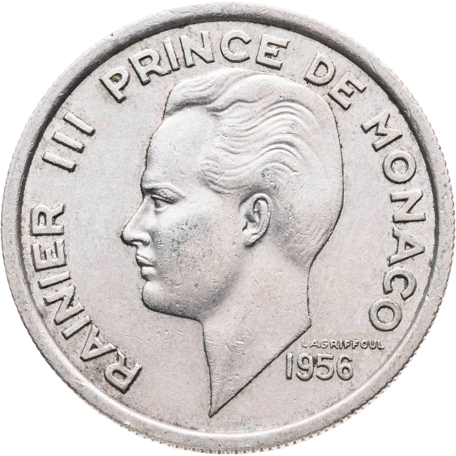 Monaco | 100 Francs Coin | Rainier III | Km:134 | 1956