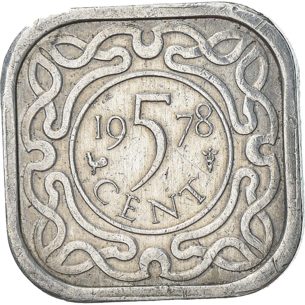 Suriname | 5 Cents Coin | Natives | KM:12.1a | 1976 - 1986
