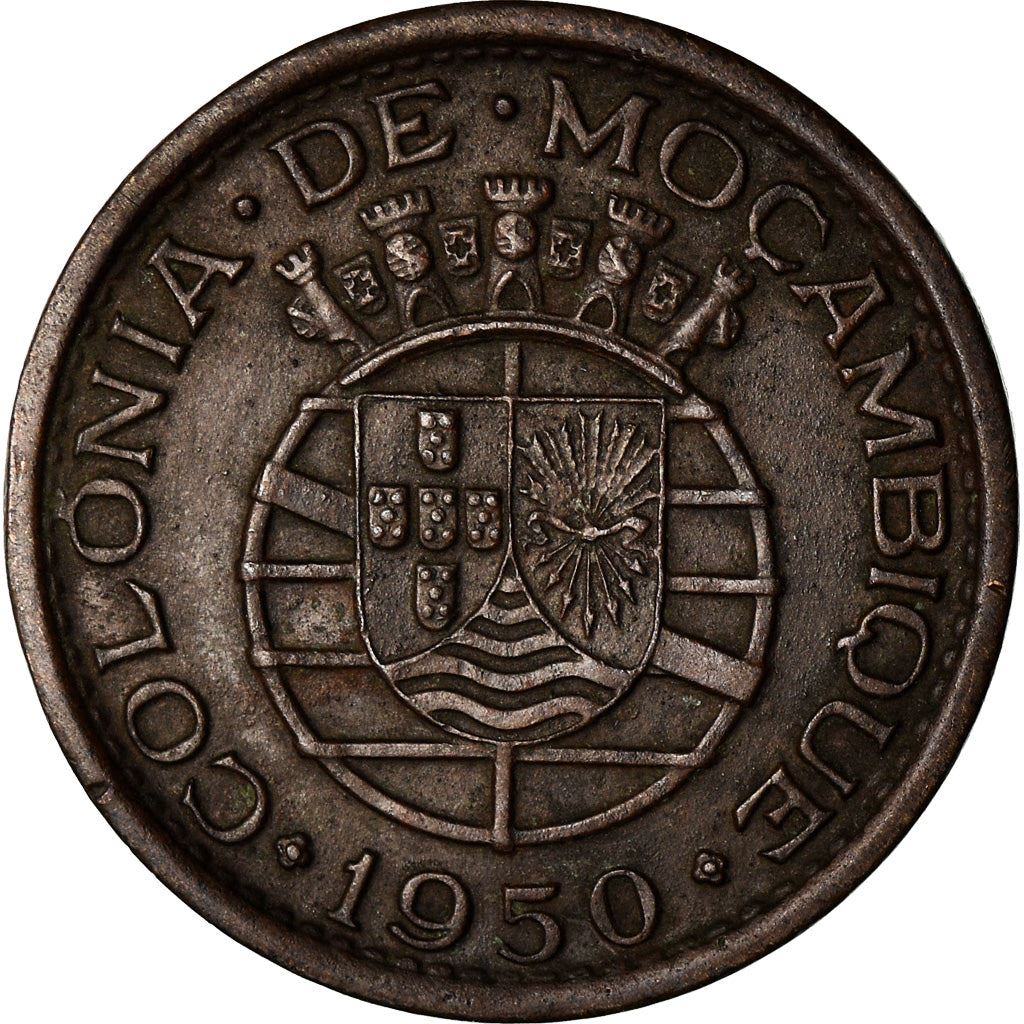 Mozambique | 20 Centavos Coin | Bundle of Arrows | Km:75 | 1949 - 1950
