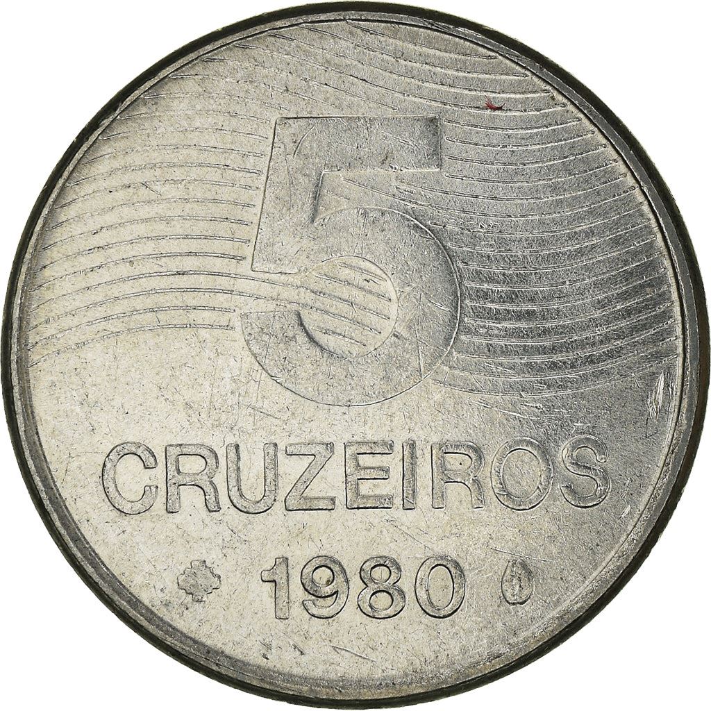 Brazil | 5 Cruzeiros Coin | Coffee plant | Km:591 | 1980 - 1984