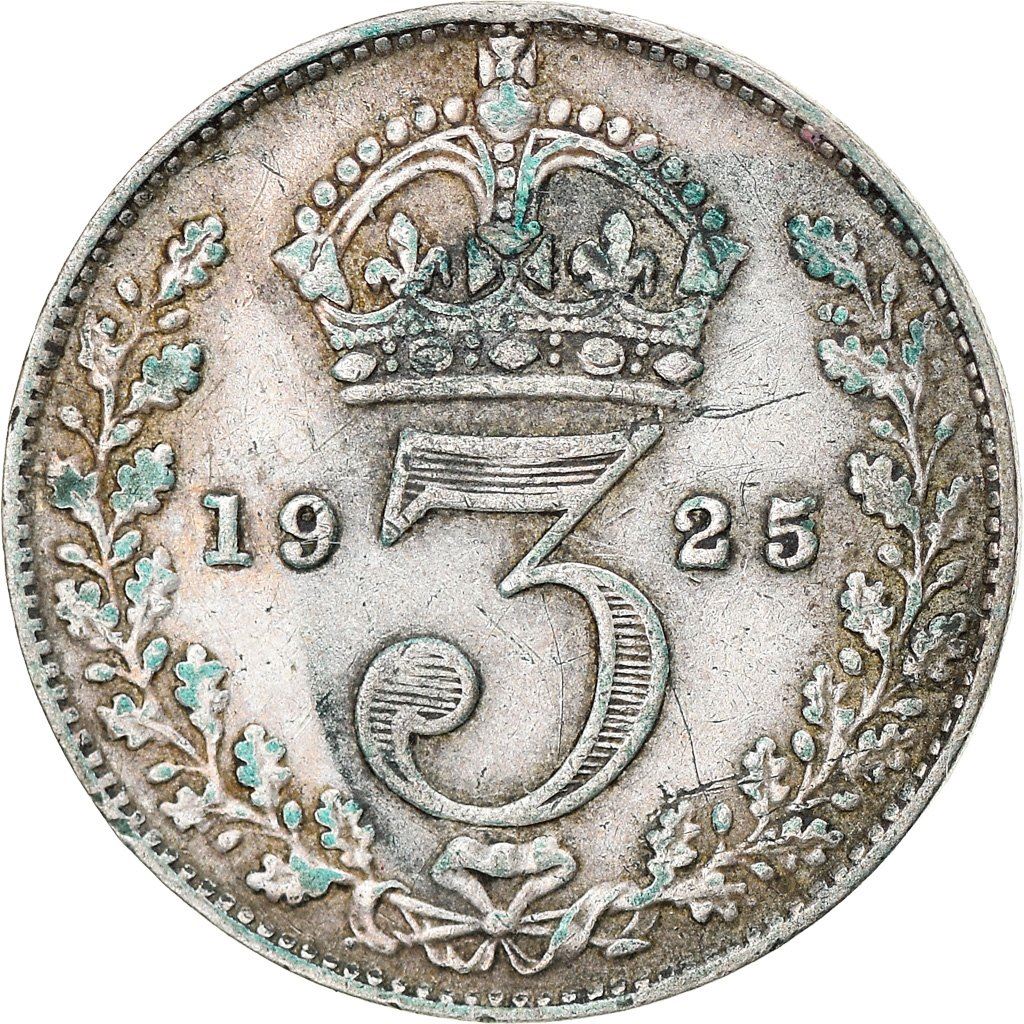 United Kingdom | 3 Pence Coin | George V | KM:813a | 1920 - 1927