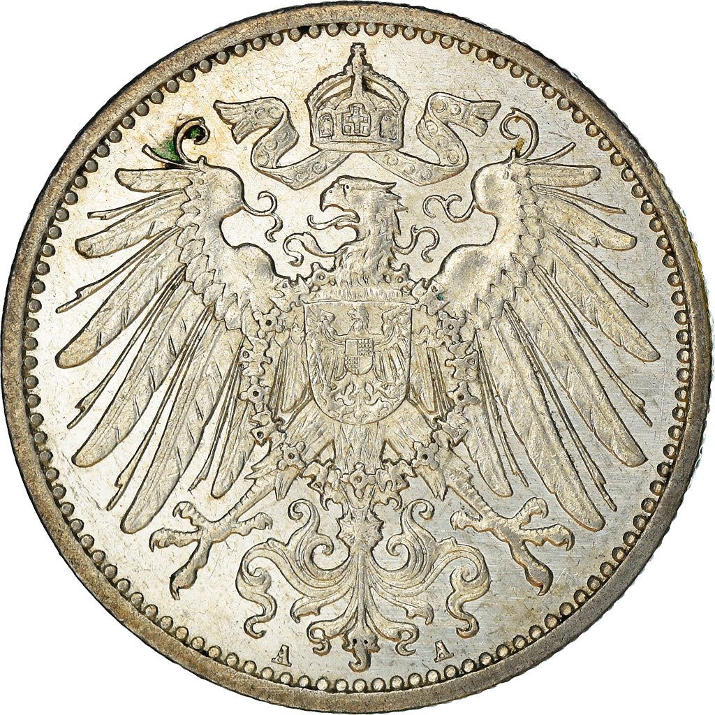 German Empire 1 Mark Coin | Deutsches Reich | Wilhelm II | Type 2 - Small Shield | KM14 | 1891 - 1916