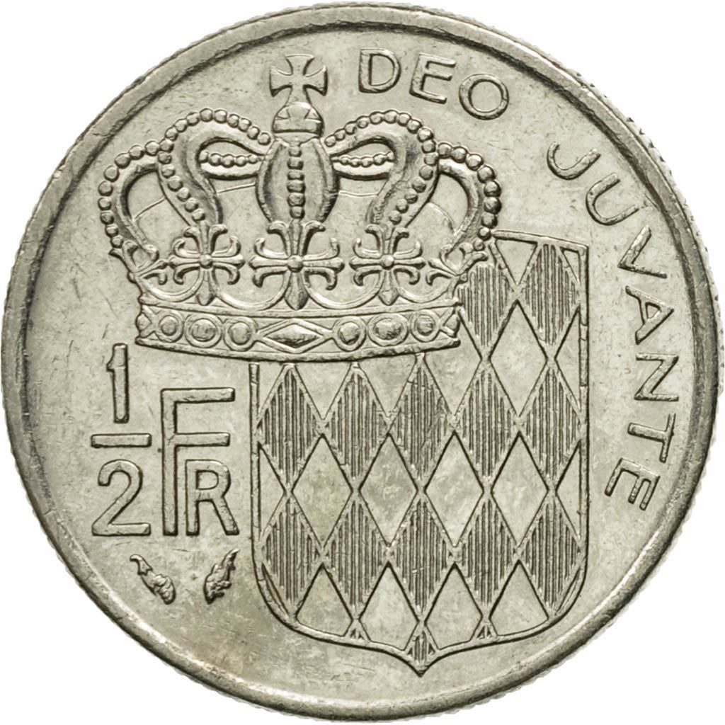 Monaco | 1/2 Franc Coin | Rainier III | Km:145 | 1965 - 1995