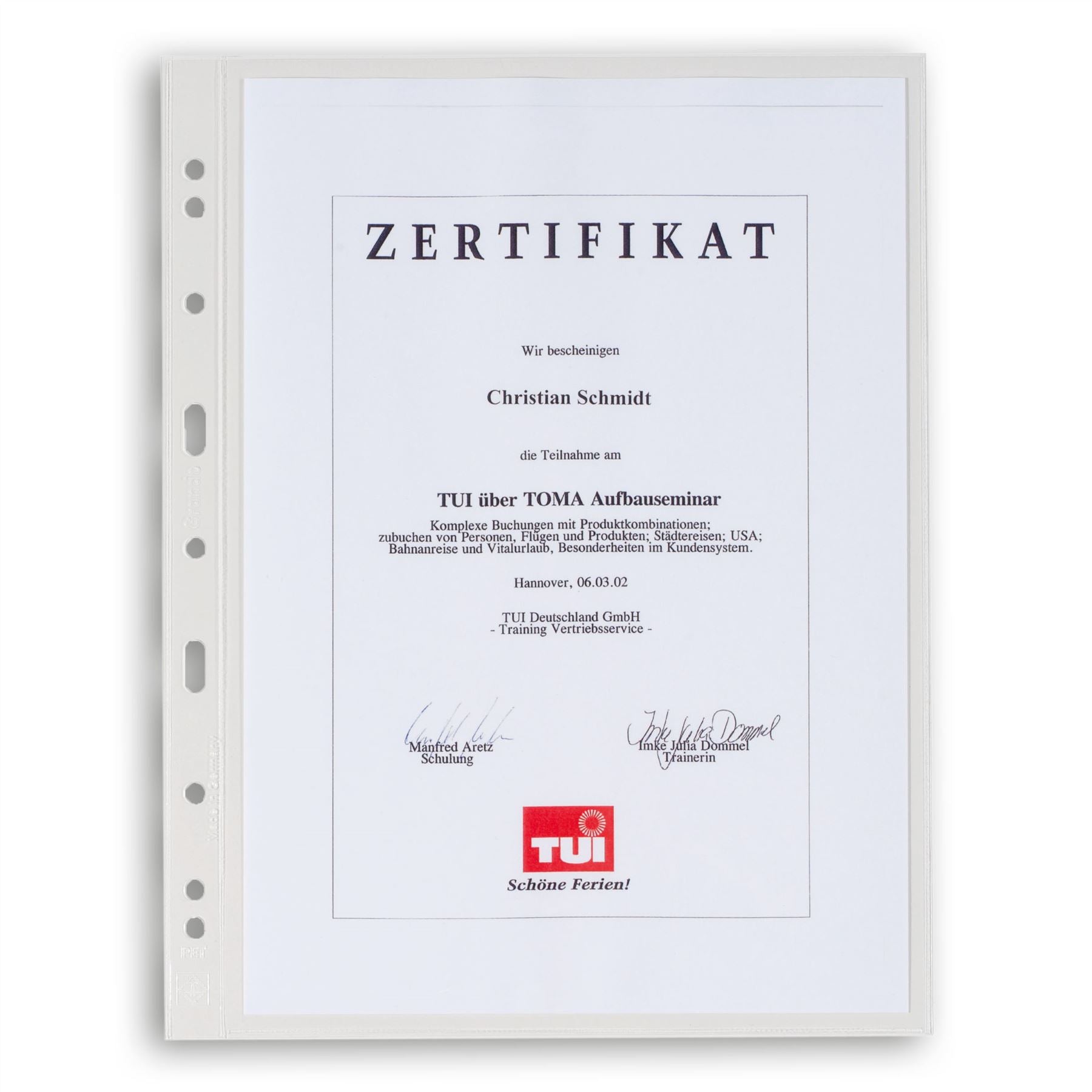 GRANDE Pocket Sheets for Ring Binders | Packs of 5 | Different Pocket Configurations | 2 Colors Available