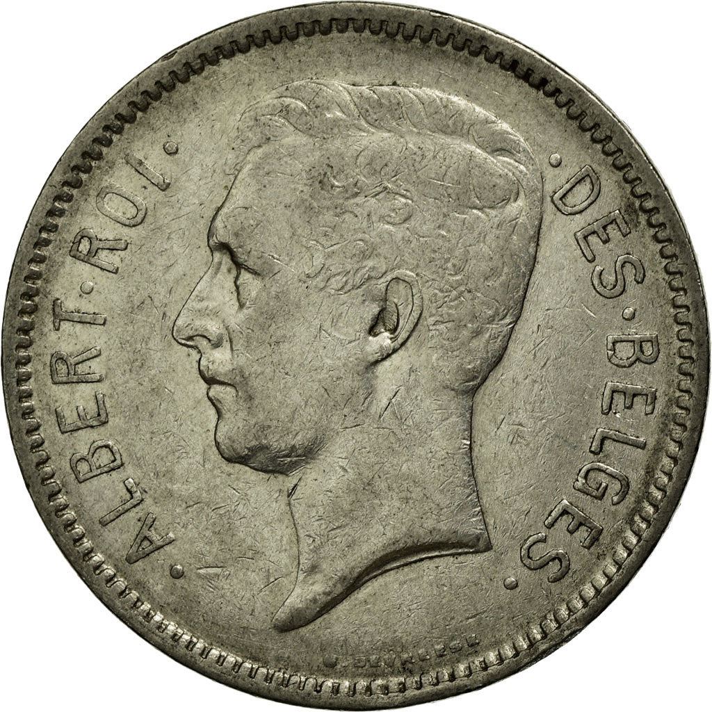 Belgian 1 Belga / 5 Francs Coin | Albert I Belgie | Star | Olive | KM98 | 1930 - 1933