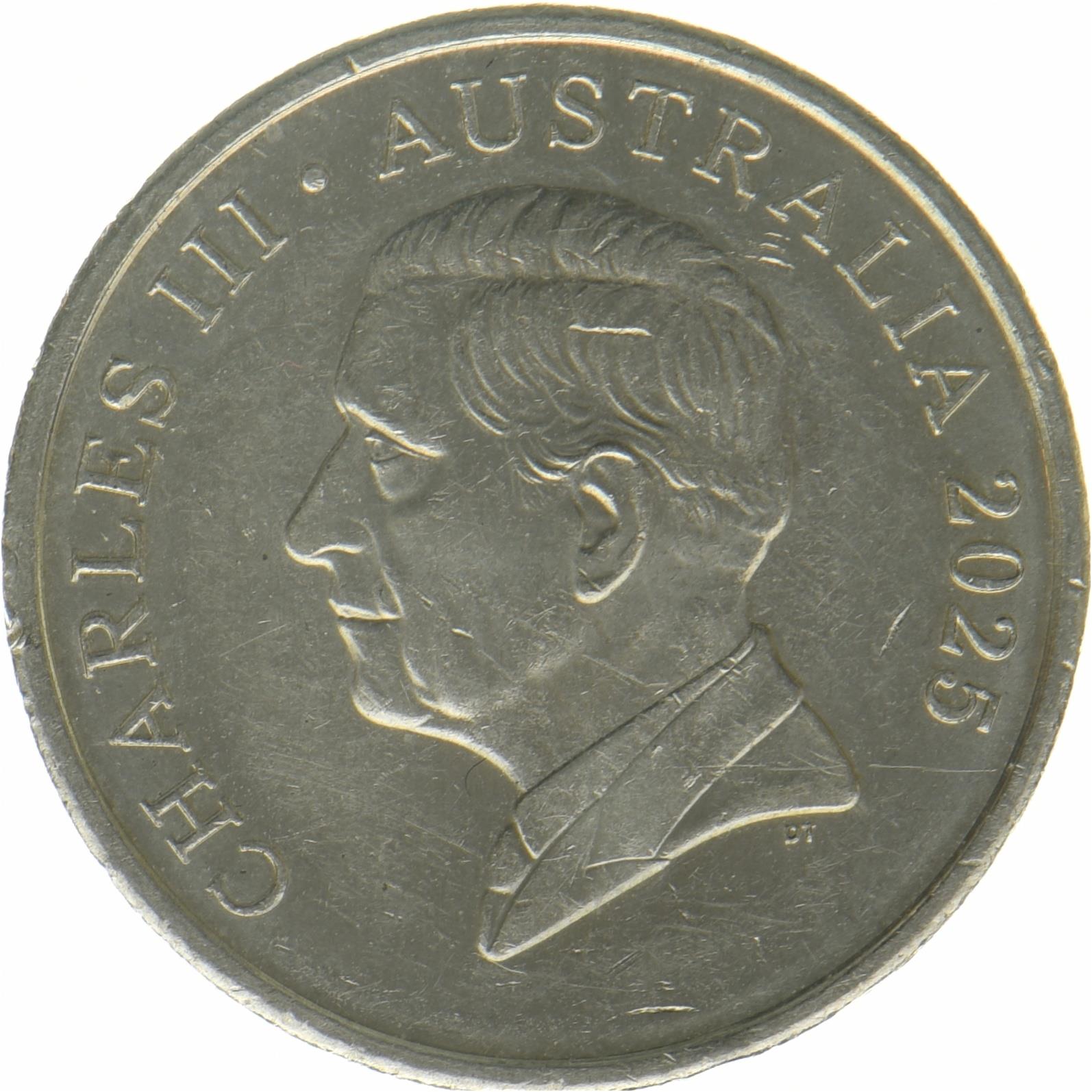 Australien | 5 Cents Mønt | Charles III | KM:4653 | 2024 - 2026