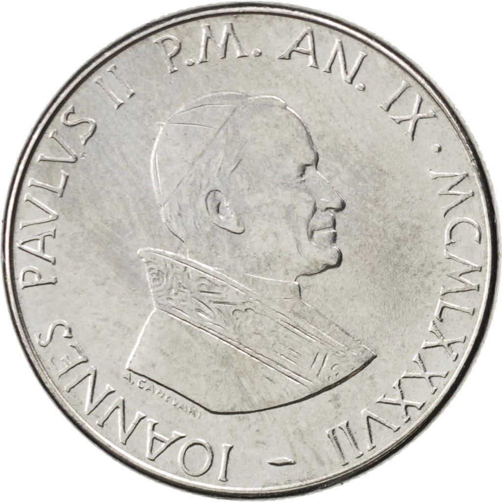 Vatican City | 50 Lire Coin | Virgin Mary | Km:201 | 1987