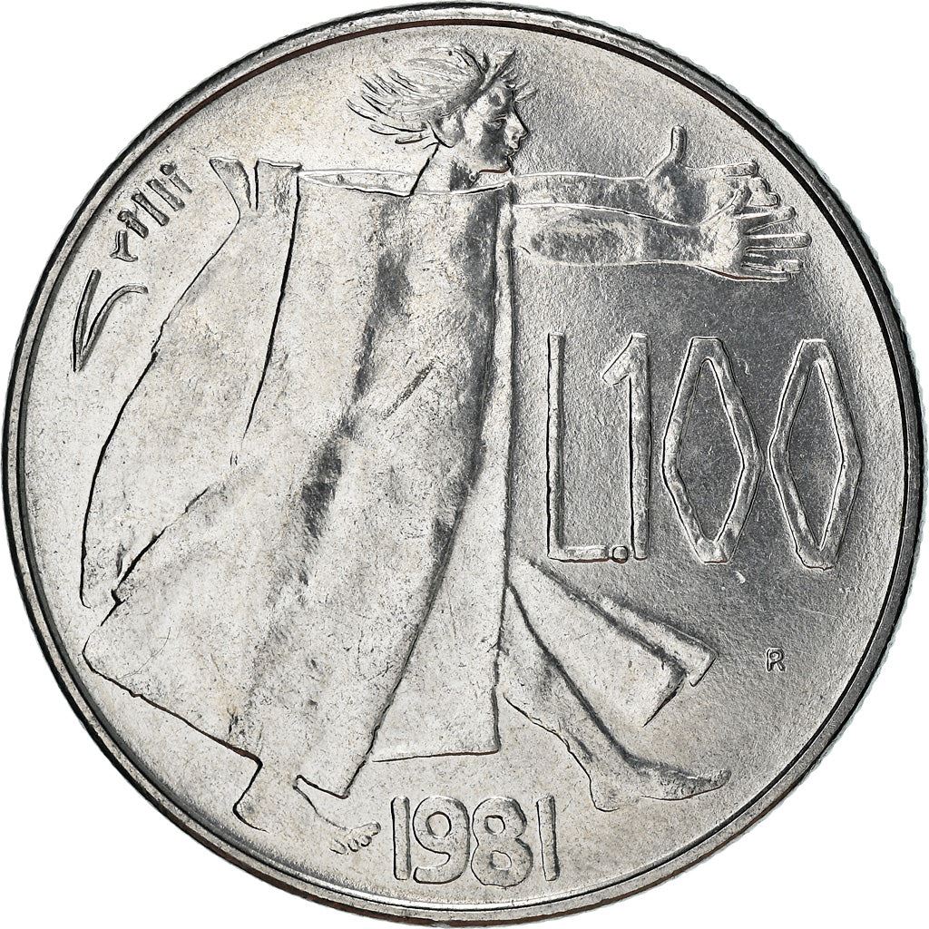 San Marino | 100 Lire Coin | Standing figure | Km:122 | 1981