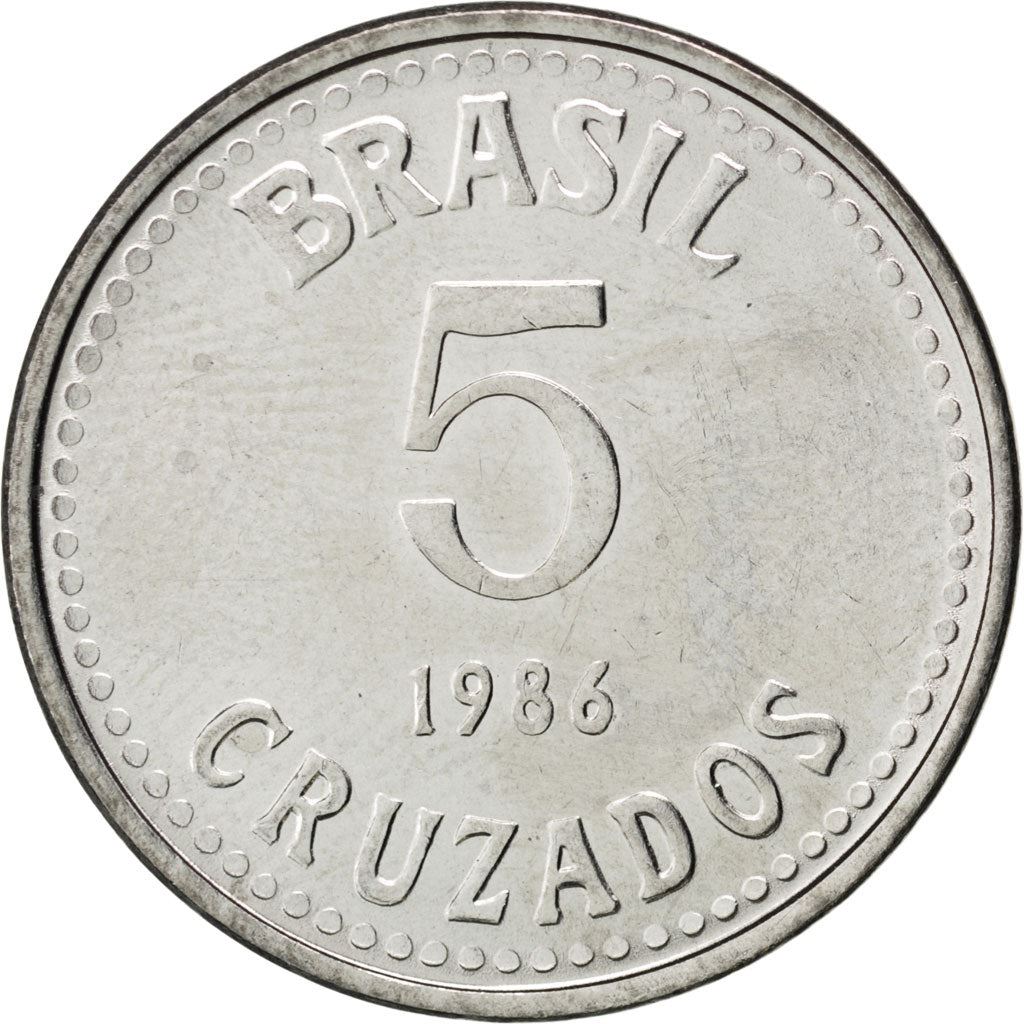 Brazil | 5 Cruzados Coin | Star | Km:606 | 1986 - 1988
