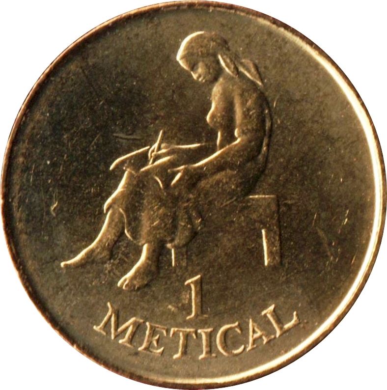 Mozambique | 1 Metical Coin | Writer | Km:115 | 1994