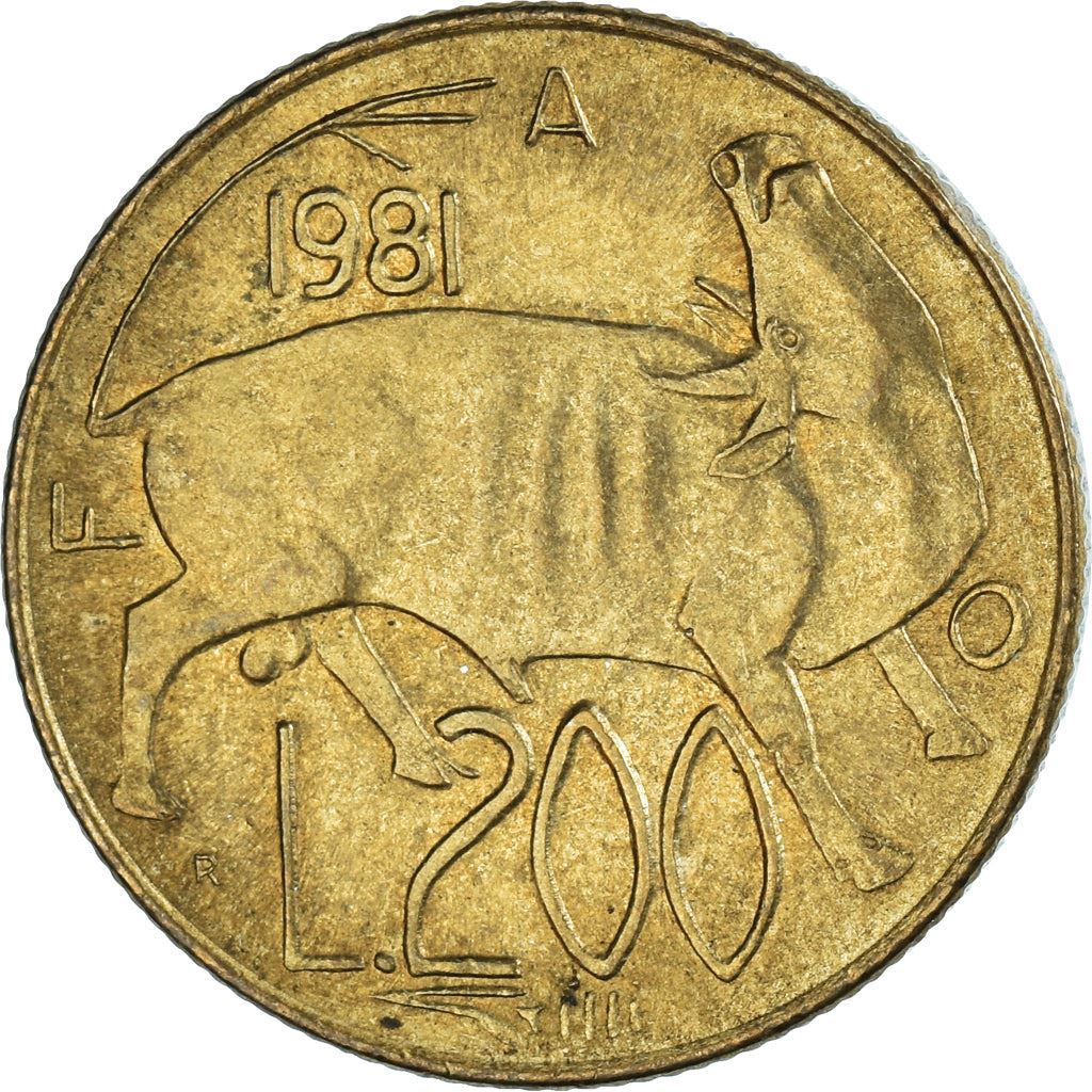 San Marino | 200 Lire Coin | FAO | Km:123 | 1981