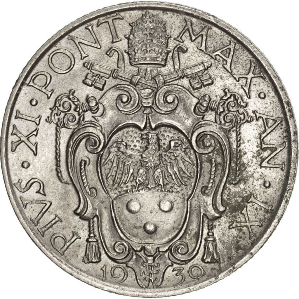 Vatican City | 1 Lira Coin | Virgin Mary | Km:5 | 1929 - 1937