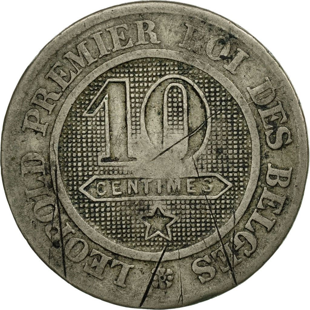Belgium | 10 Centimes Coin | Léopold I | Copper-nickel | KM:22 | 1861-1864