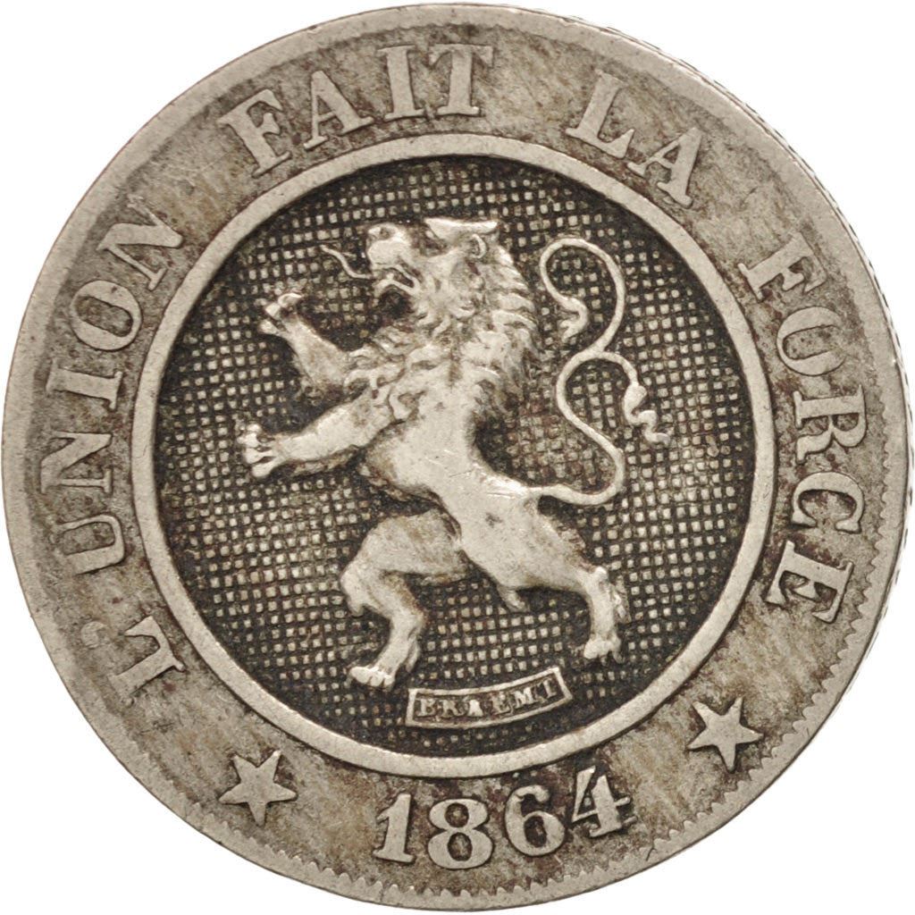 Belgium | 10 Centimes Coin | Léopold I | Copper-nickel | KM:22 | 1861-1864