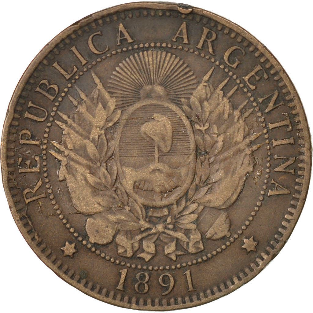 Argentina | 2 Centavos Coin | Phrygian cap | Km:33 | 1882 - 1896