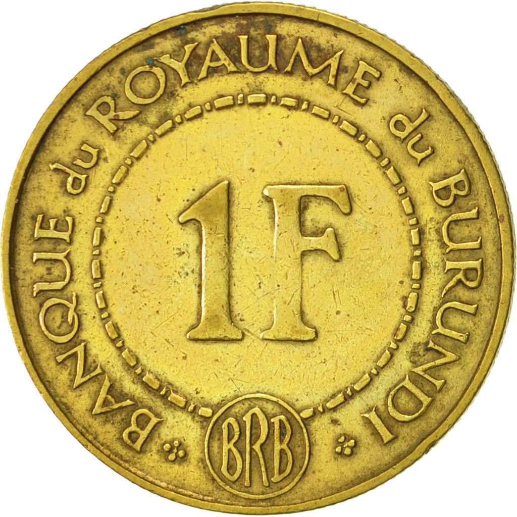 Burundi | 1 Franc Coin | Coat of arms | Km:6 | 1965