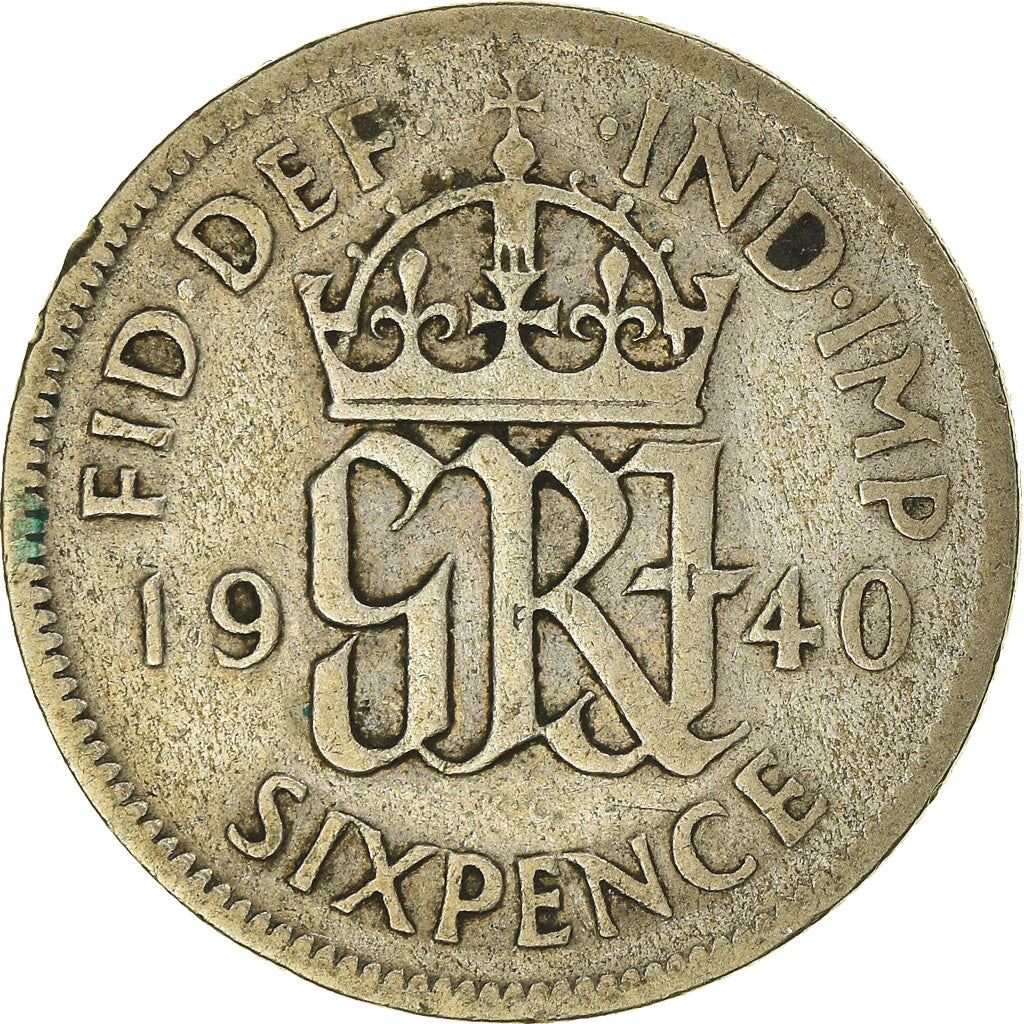 United Kingdom | 6 Pence Coin | George VI | KM:852 | 1937 - 1946