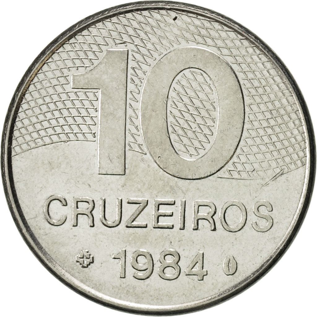 Brazil | 10 Cruzeiros Coin | Brazil's main roads | Km:592 | 1980 - 1984