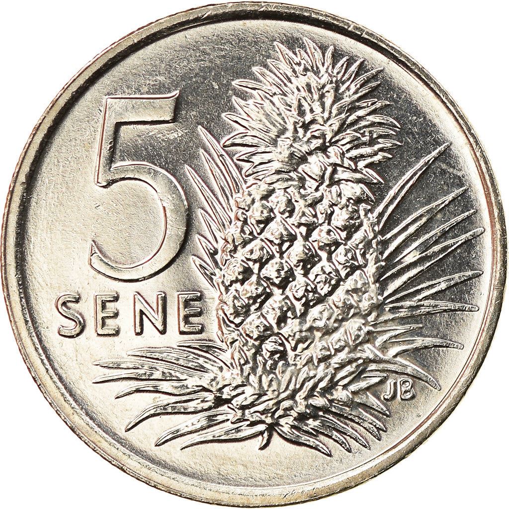 Samoa | 5 Sene moneta | Malietoa Tanumafili II | Ananasas | Km:131 | 2002 - 2010