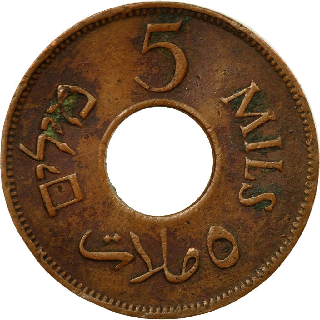 מטבע 5 מיל פלסטין | ברונזה | KM:3a | 1942-1944