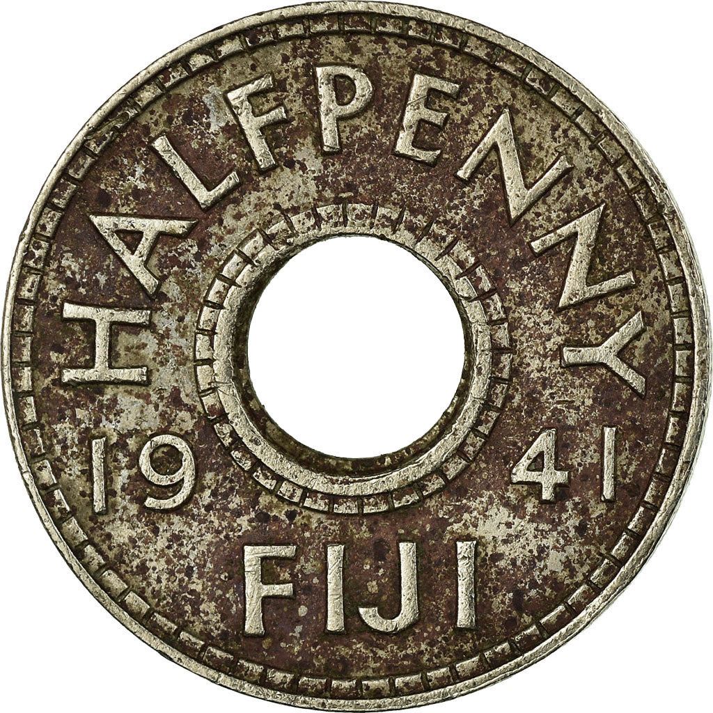 Fiji | 1/2 Penny Coin | Crown | KM:14 | 1940 - 1941