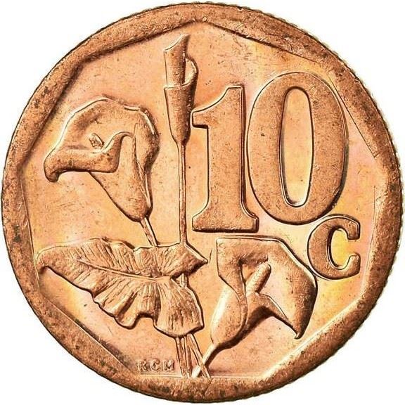 South Africa | 10 Cents Coin | Flowers | Arum Lily | Uc:5 | 2013