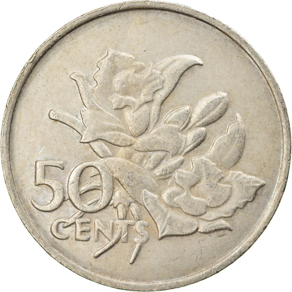 Seychelles | 50 Cents Coin | Orchid Flower | Km:34 | 1977