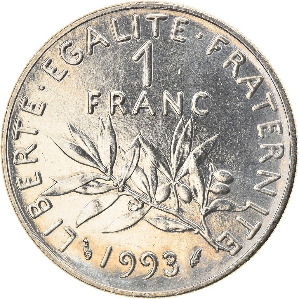 French 1 Franc Coin | Signature D'AP. O.ROTY | proof | KM925.2 | France | 1991 - 2001