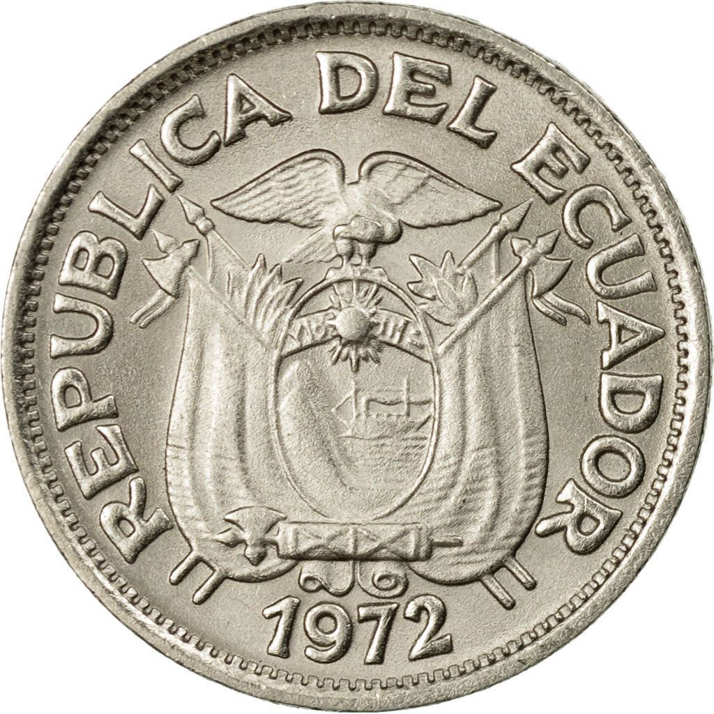 Ecuador | 10 Centavos | Nickel clad steel | Coat of Arms | KM:76c | 1964-1972