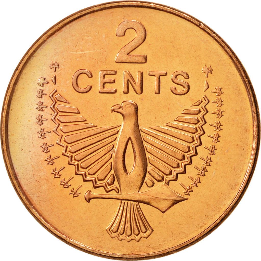 Salomonøerne | 2 Cents Mønt | Elizabeth II | Ørnens Ånd | Km:25 | 1987 - 2006
