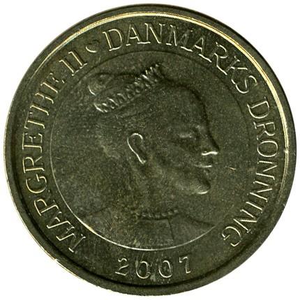 Denmark | 20 Kroner Coin | Fregatten Jylland | KM:920 | 2007