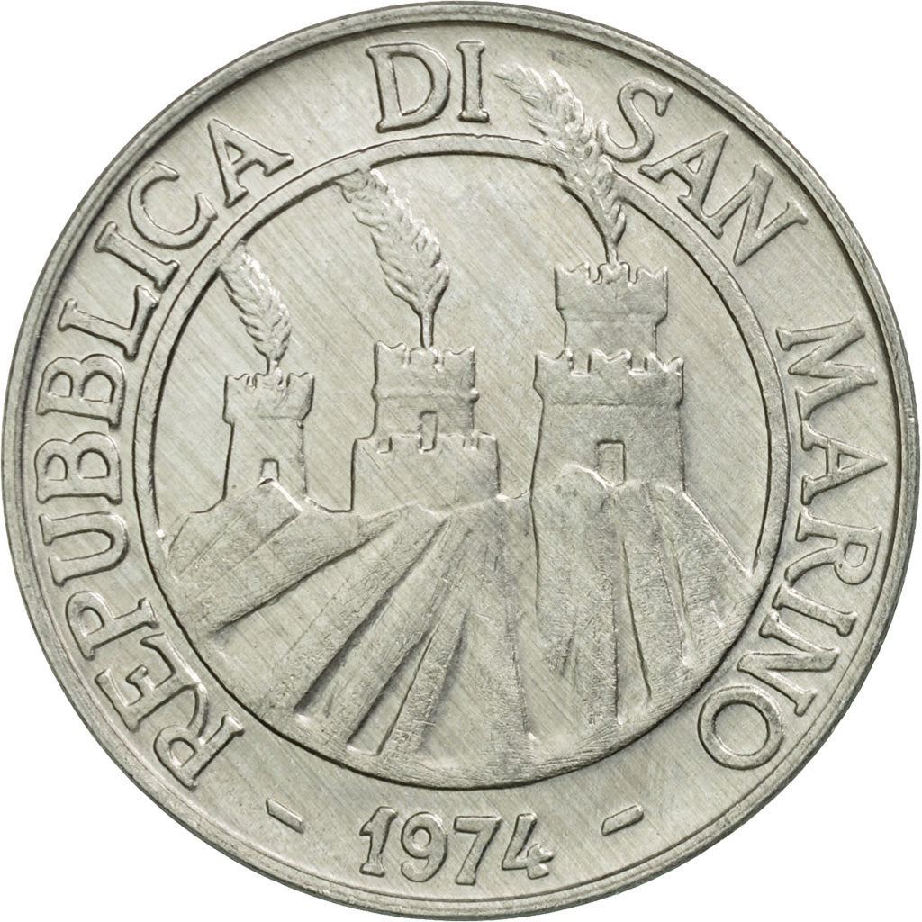 San Marino | 10 Lire Coin | FAO | Km:33 | 1974